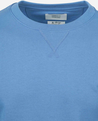 King essentials the george sweater mid blauw | Regular-fit