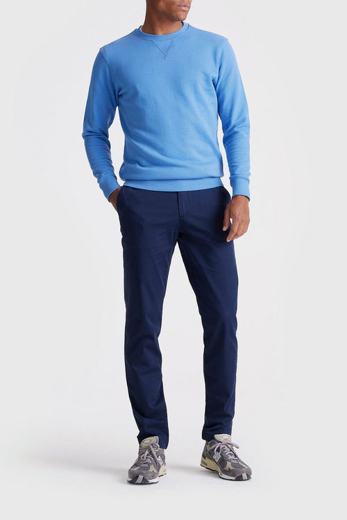 King essentials the george sweater mid blauw | Regular-fit