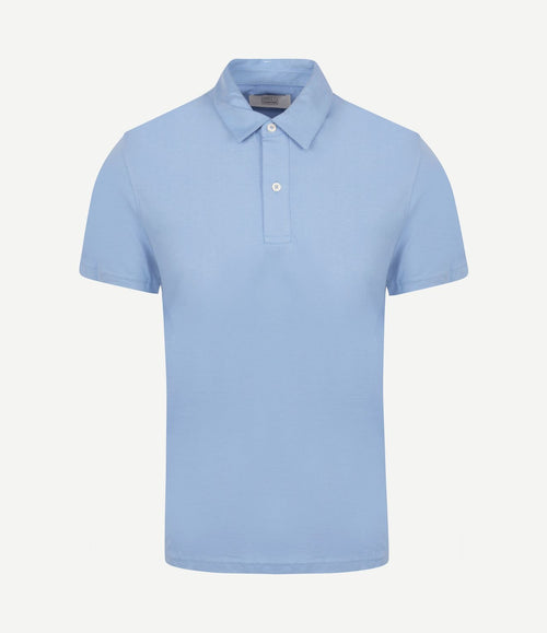 The James poloshirt mid blauw