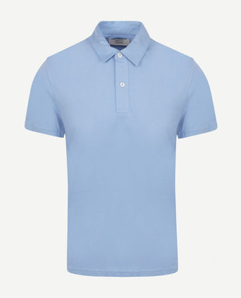 The James poloshirt mid blauw