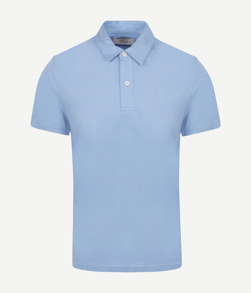King essentials the James poloshirt mid blauw