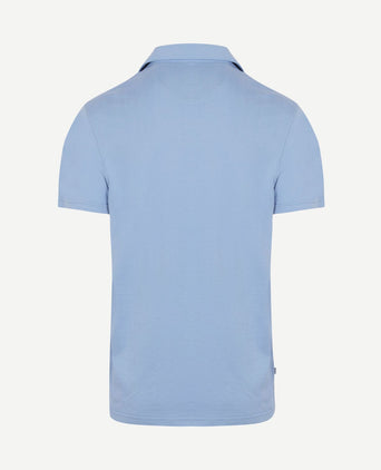 The James poloshirt mid blauw