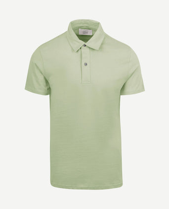 The James poloshirt sage groen