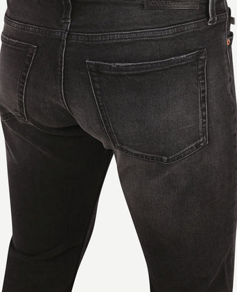 King essentials the jason jeans zwart | Slim-fit