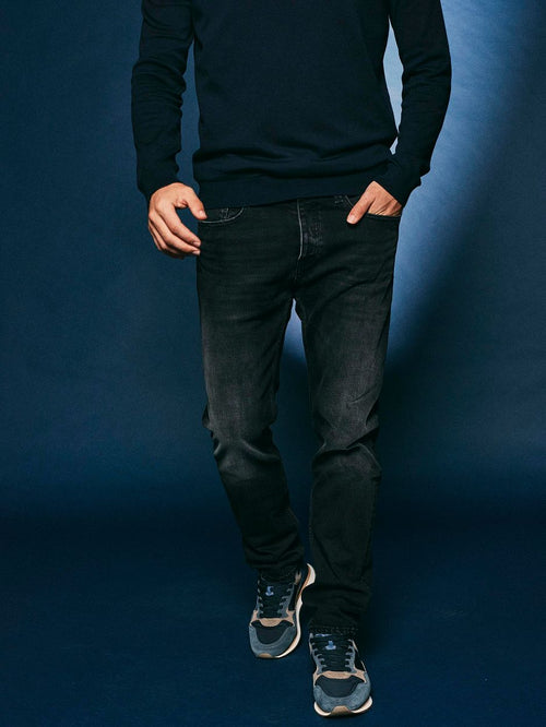 King essentials the jason jeans zwart | Slim-fit