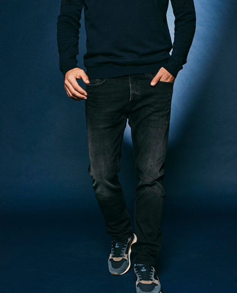 King essentials the jason jeans zwart | Slim-fit