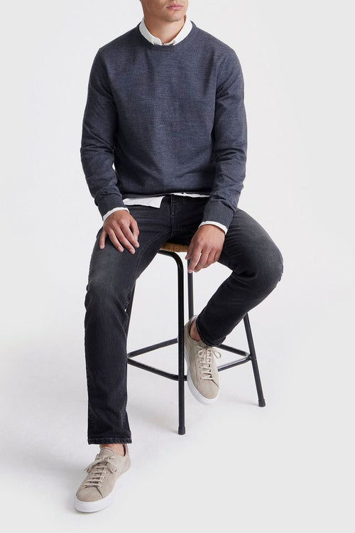 King essentials the john pullover merino antraciet | Regular-fit