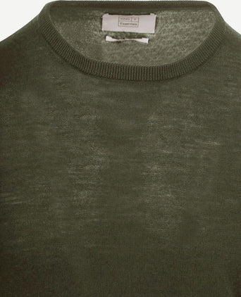 King essentials the john pullover merino army groen | Regular-fit
