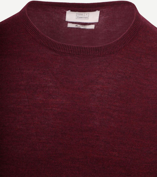 King essentials the john pullover merino burgundy | Regular-fit