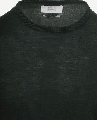 King essentials the john pullover merino donkergroen | Regular-fit
