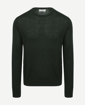 The john pullover merino donkergroen