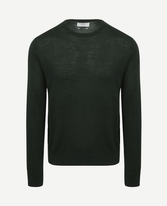 The john pullover merino donkergroen