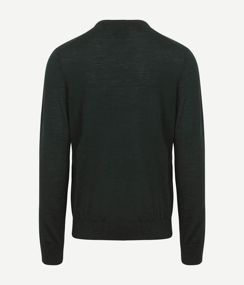 The john pullover merino donkergroen