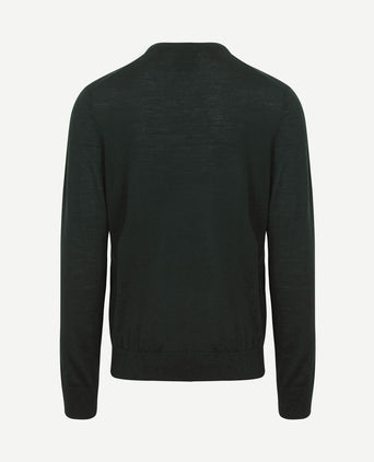 The john pullover merino donkergroen