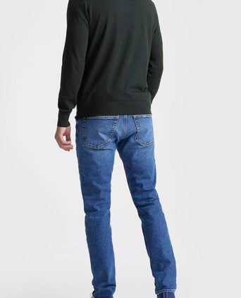 King essentials the john pullover merino donkergroen | Regular-fit