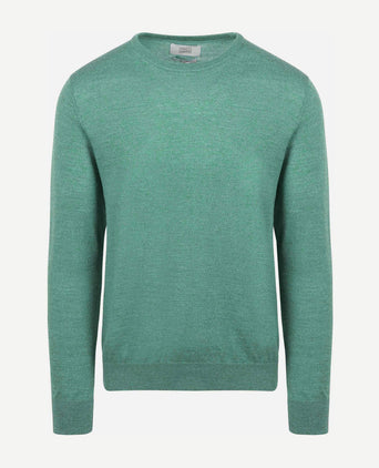 King essentials the john pullover merino groen | Regular-fit