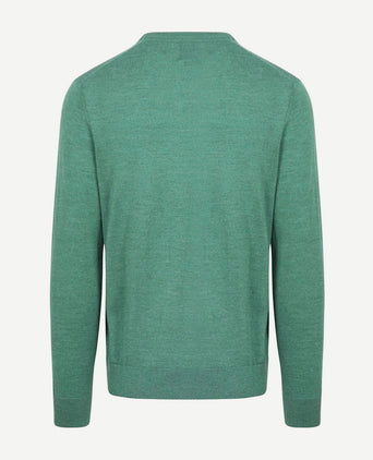 King essentials the john pullover merino groen | Regular-fit