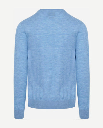 King essentials the john pullover merino lichtblauw | Regular-fit