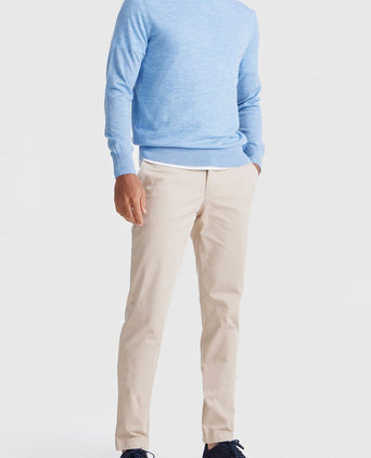 King essentials the john pullover merino lichtblauw | Regular-fit