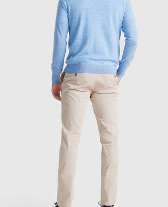 King essentials the john pullover merino lichtblauw | Regular-fit