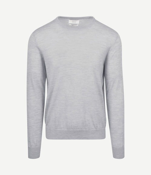 The john pullover merino lichtgrijs