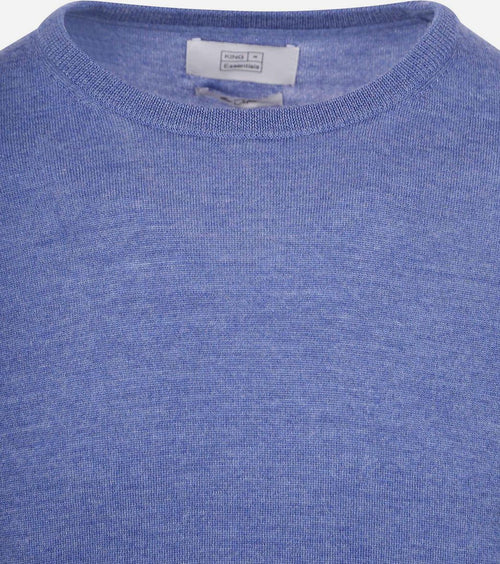 King essentials the john pullover merino mid blauw | Regular-fit