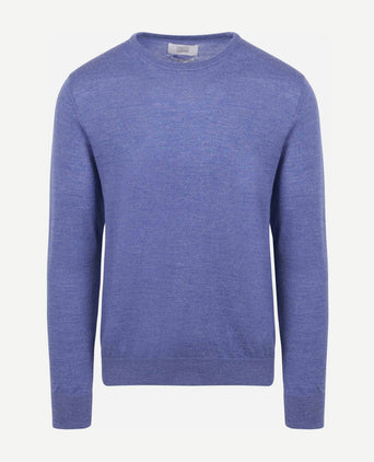 King essentials the john pullover merino mid blauw | Regular-fit