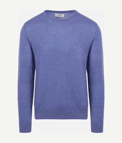 King essentials the john pullover merino mid blauw | Regular-fit