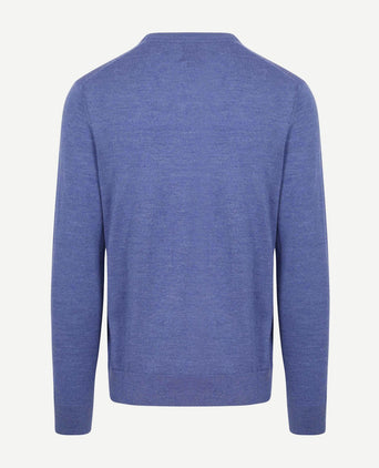 King essentials the john pullover merino mid blauw | Regular-fit