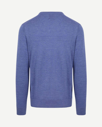 The john pullover merino mid blauw