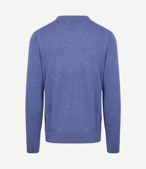 The john pullover merino mid blauw