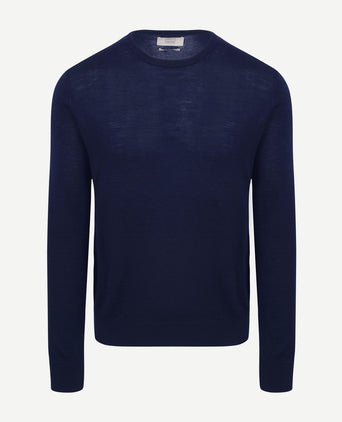 The john pullover merino donkerblauw