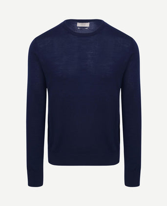 The john pullover merino donkerblauw