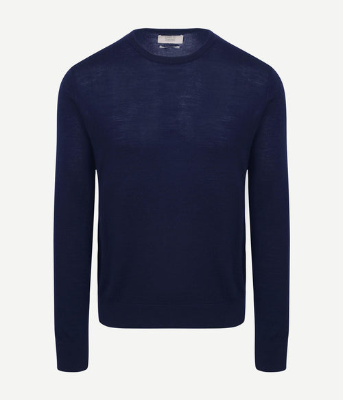 King essentials the john pullover merino donkerblauw | Regular-fit