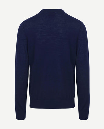 The john pullover merino donkerblauw
