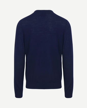 The john pullover merino donkerblauw