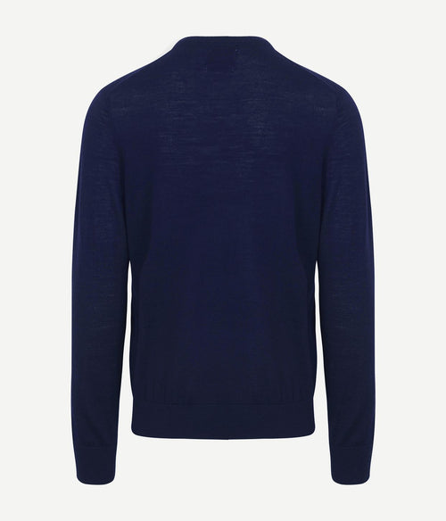 King essentials the john pullover merino donkerblauw | Regular-fit