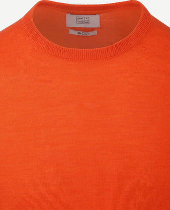 King essentials the john pullover merino oranje | Regular-fit