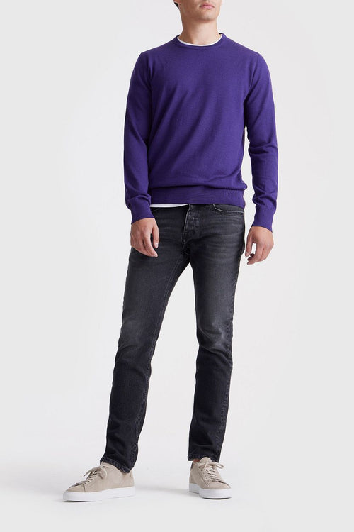 King essentials the john pullover merino paars | Regular-fit