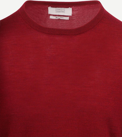 King essentials the john pullover merino rood | Regular-fit