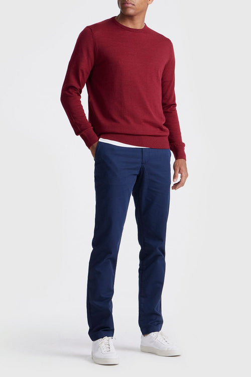 King essentials the john pullover merino rood | Regular-fit
