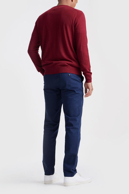 King essentials the john pullover merino rood | Regular-fit