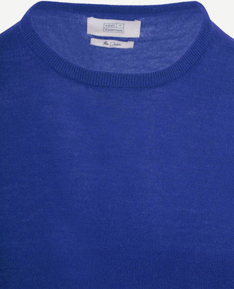 King essentials the john pullover merino royal blauw | Regular-fit