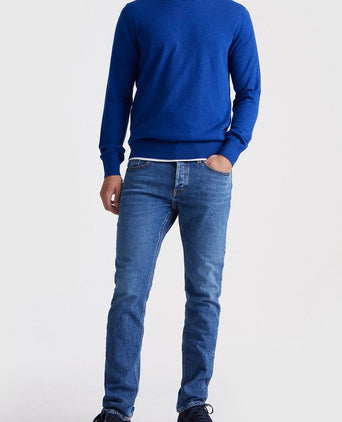 King essentials the john pullover merino royal blauw | Regular-fit