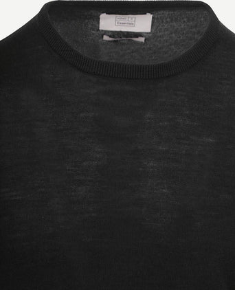 King essentials the john pullover merino zwart | Regular-fit