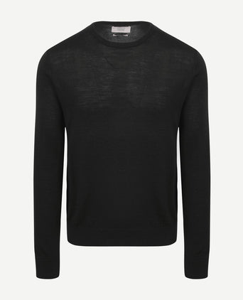 King essentials the john pullover merino zwart | Regular-fit
