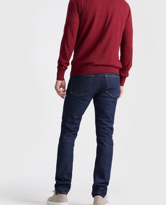 King essentials the michael halve rits pull merino rood | Regular-fit