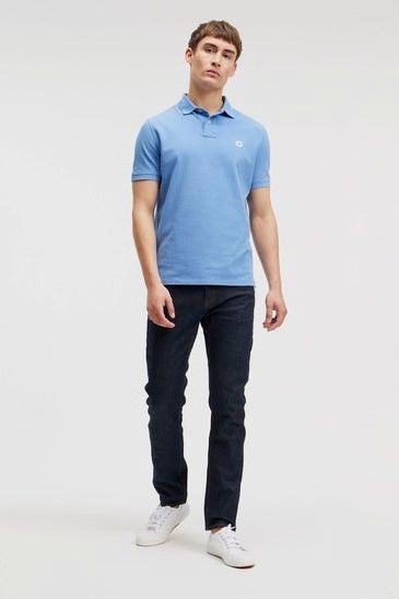 King essentials the rene poloshirt mid blauw