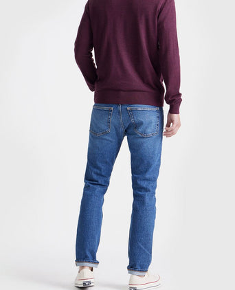 King essentials the robert long sleeve poloshirt merino burgundy
