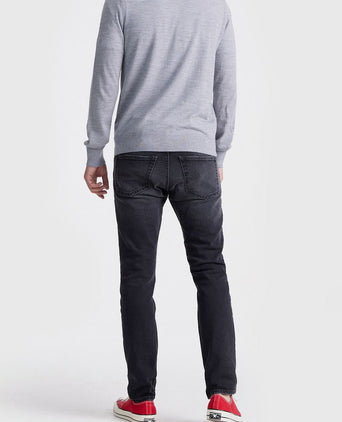 The robert long sleeve poloshirt merino grijs